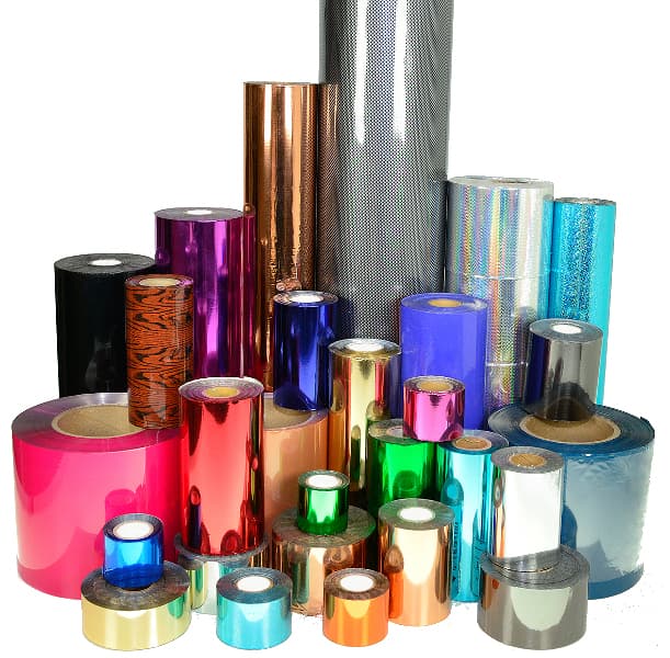 Hot stamping foil reels in a range of metallic finishes
